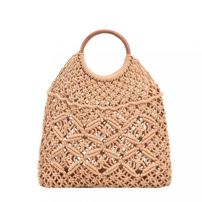 มือกระเป๋าไม้ยางกลมและครึ่งกลม ด้วยรากไม้ยาง สําหรับกระเป๋ามือผู้หญิง 1