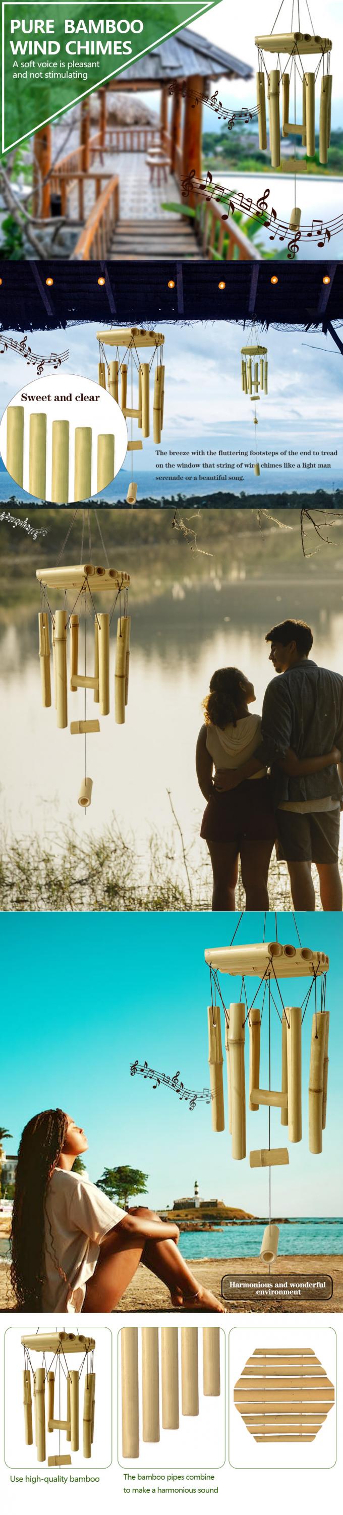 กลองลมไม้ยางที่มีเสียงลึกที่น่าทึ่ง สําหรับสวนสวนบ้านหรือตกแต่งภายนอก 1