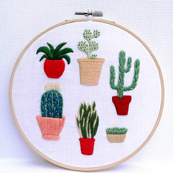 ขายปลีก กรอบไม้ยาง Cross Stitch Frame Hoops แต่งชุด 7