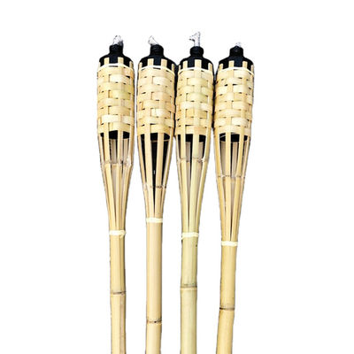 ไฟเทอร์ช์ไม้กล้วยธรรมชาติ พร้อมกับฟิฟเบอร์กลาสที่สามารถเปลี่ยนได้ - สําหรับงานเลี้ยงหลังบ้าน งานแต่งงาน การส่องแสงทาง