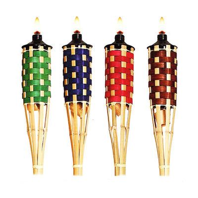 ไฟเทอร์ช์ไม้กล้วยธรรมชาติ พร้อมกับฟิฟเบอร์กลาสที่สามารถเปลี่ยนได้ - สําหรับงานเลี้ยงหลังบ้าน งานแต่งงาน การส่องแสงทาง