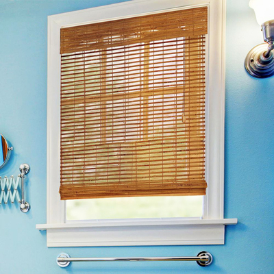 Hand Made ความสูง 1.5 เมตรไม้ไผ่ธรรมชาติ Roller Blinds Shade ตกแต่งควบคุมพลังงานแสงอาทิตย์