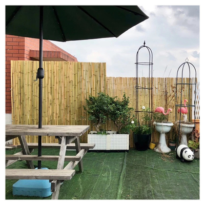 Backyard ตกแต่งรั้วไม้ไผ่ Tonkin ไม้ไผ่ 1.5m รั้วสวนกลางแจ้ง