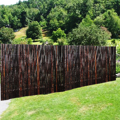 150x180cm ม้วนไม้ไผ่รั้ว Trellis ระเบียงหลังบ้านรั้วไม้ไผ่ตกแต่ง