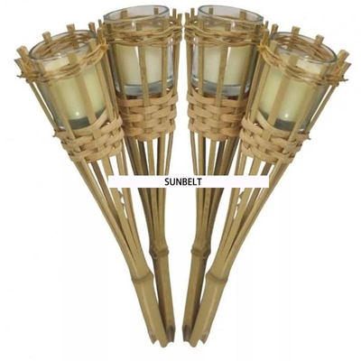 115cm Bamboo Garden Tiki Torch ทอมือไม้ไผ่ปาร์ตี้ Torches