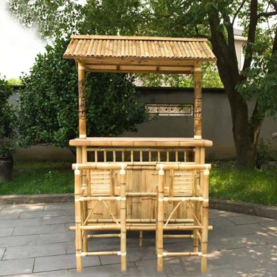 Backyards Beach Party Outdoor ไม้ไผ่ Tiki บาร์พร้อมหลังคาบังแดด