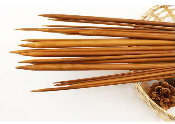 ถ่านไม้ไผ่เข็มถักสองจุดสำหรับเส้นด้าย DIY สร้างสรรค์แฮนด์เมด