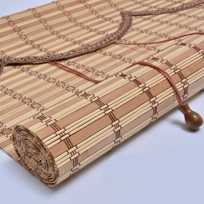 ไม้ไผ่กลางแจ้งในร่ม Pergola Roller Blinds Window Sun Blade Privacy Drape