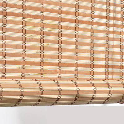 ไม้ไผ่กลางแจ้งในร่ม Pergola Roller Blinds Window Sun Blade Privacy Drape