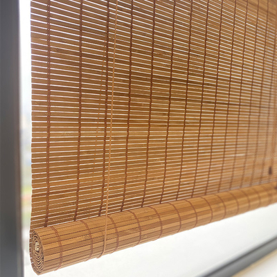 ไม้ไผ่ธรรมชาติ Roll Up Window Blind Roman Shade ตกแต่งบ้าน Sun Shutter
