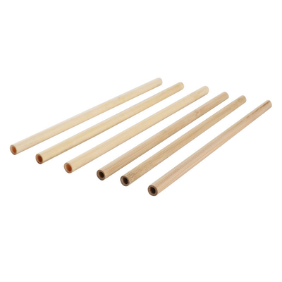 หลอดไม้ไผ่แบบใช้แล้วทิ้งที่ย่อยสลายได้ทางชีวภาพ 22.5 ซม. เครื่องดื่ม Bubble Boba Tea Drinking Straw