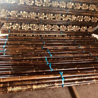 เสาไม้ไผ่ดิบ 3 ฟุต Sticks ภาพวาดถ่านธรรมชาติสีดำ 595 ซม. สำหรับตกแต่ง