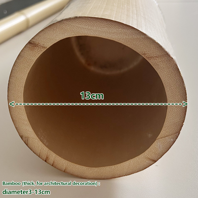 เสาไม้ไผ่ดิบจากธรรมชาติ 100% สำหรับการก่อสร้างสวนและการตกแต่ง ไม้ไผ่ Canes/Stakes คุณภาพสูงสุด