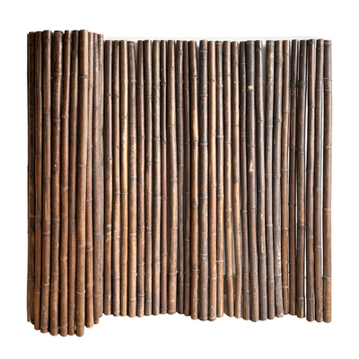 รั้วไม้ไผ่สีดำธรรมชาติขนาด 180 ซม. 240 ซม. สำหรับตกแต่งสวนฟันดาบ Wall
