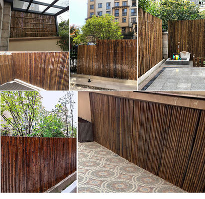 2x1.5m หน้าจอไม้ไผ่รั้วไม้ไผ่กรุสวนหลังบ้าน Decotative Home Garden