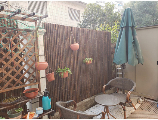 เนอสเซอรี่ 2x1.8m รั้วไม้ไผ่ตกแต่งพร้อมกรอบรั้วไม้ไผ่ถ่าน