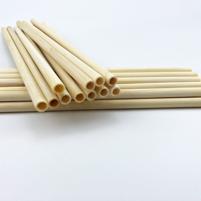 หลอดไม้ไผ่ธรรมชาติที่เป็นมิตรกับสิ่งแวดล้อมสำหรับเครื่องดื่มชากาแฟปาร์ตี้ 10cm 12cm