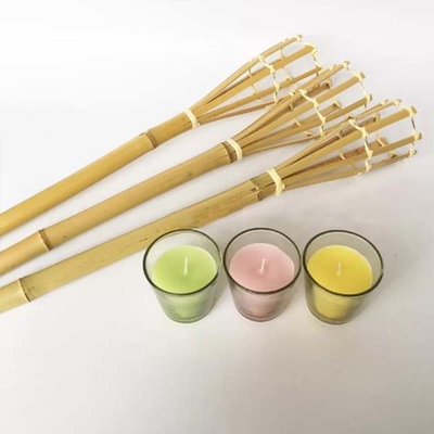 115cm Bamboo Garden Tiki Torch ทอมือไม้ไผ่ปาร์ตี้ Torches