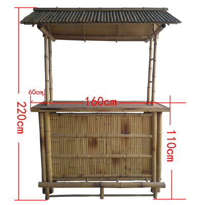 Backyards Beach Party Outdoor ไม้ไผ่ Tiki บาร์พร้อมหลังคาบังแดด