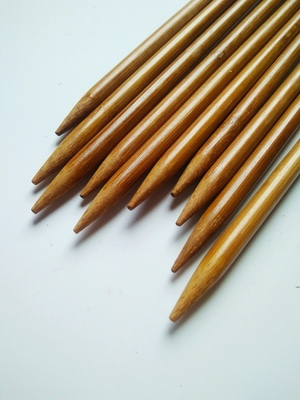 ถ่านไม้ไผ่เข็มถักสองจุดสำหรับเส้นด้าย DIY สร้างสรรค์แฮนด์เมด