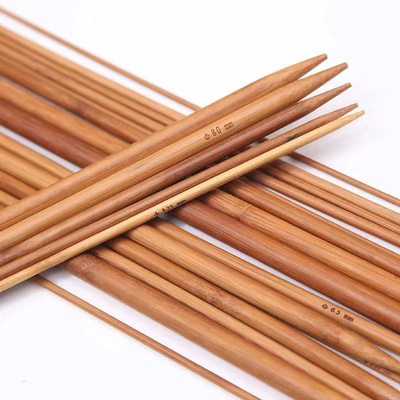 ถ่านไม้ไผ่เข็มถักสองจุดสำหรับเส้นด้าย DIY สร้างสรรค์แฮนด์เมด