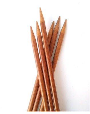 ถ่านไม้ไผ่เข็มถักสองจุดสำหรับเส้นด้าย DIY สร้างสรรค์แฮนด์เมด