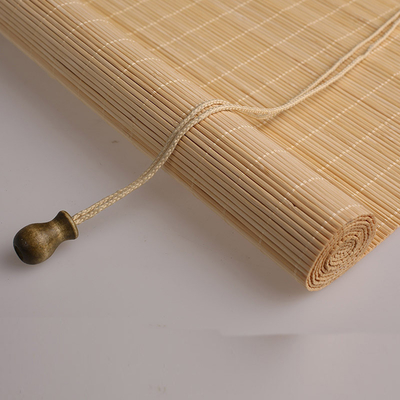 Hand Made ความสูง 1.5 เมตรไม้ไผ่ธรรมชาติ Roller Blinds Shade ตกแต่งควบคุมพลังงานแสงอาทิตย์