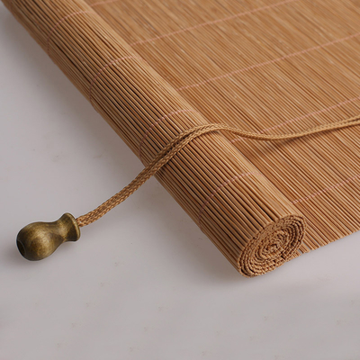 Hand Made ความสูง 1.5 เมตรไม้ไผ่ธรรมชาติ Roller Blinds Shade ตกแต่งควบคุมพลังงานแสงอาทิตย์