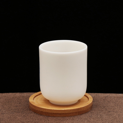 6 แพ็ค 9 ซม. ที่รองแก้วไม้ไผ่ทรงกลมเลเซอร์โลโก้บาร์ Home Cup Coasters