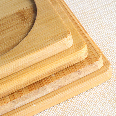 ที่รองแก้วไม้ไผ่เปล่าแบบถ่านกันน้ำ Anti Scratch Table Mat สำหรับถ้วยแก้ว