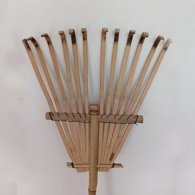 Bamboo Lawn & Leaf Rake – Sturdy Outdoor Tool for Gathering Leaves and Garden Debris 
